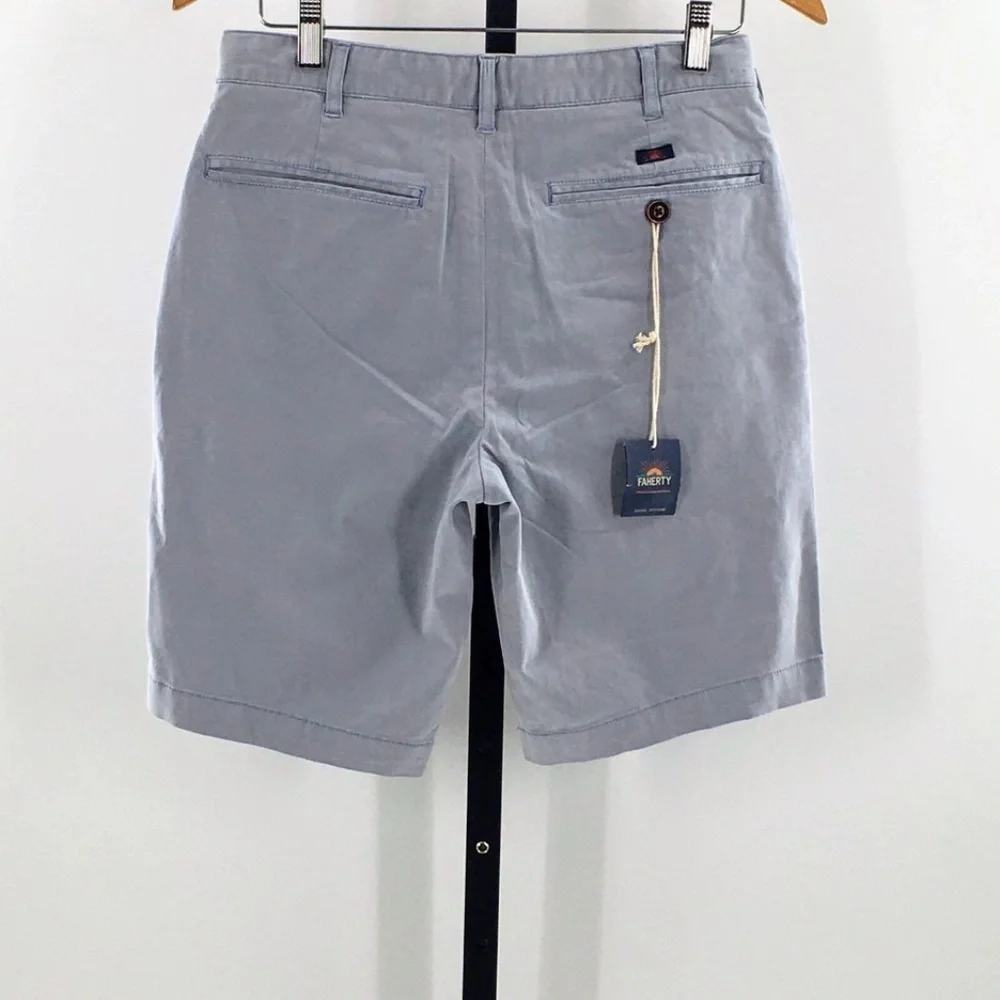 Faherty Mens Shorts Chino Stretch Blue 9.5